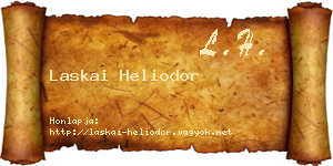 Laskai Heliodor névjegykártya